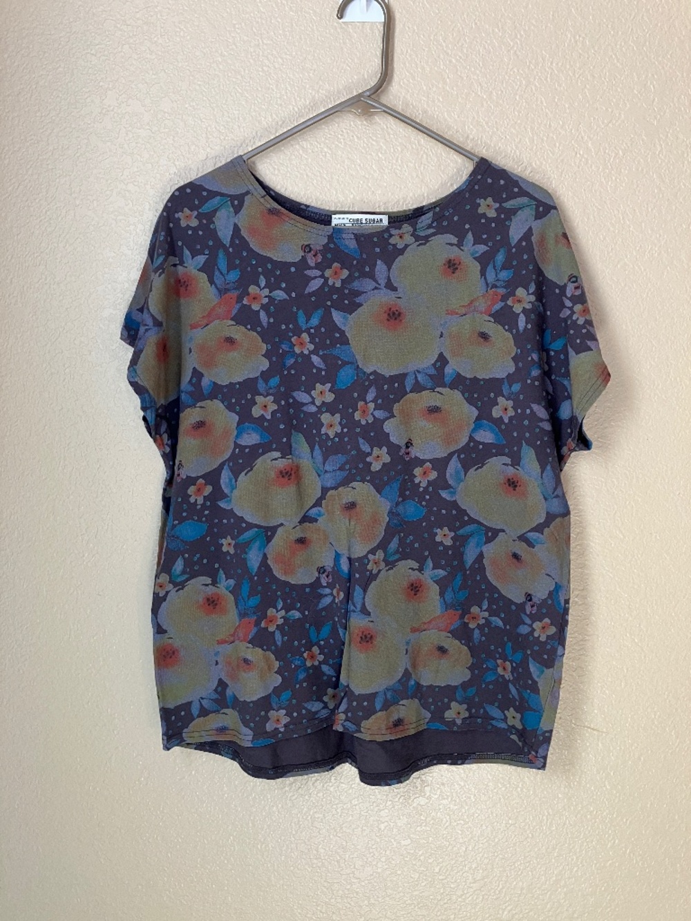 Cube Sugar Work Wear Japanese Brand Top Blouse Short Sleeve Women's Medium
